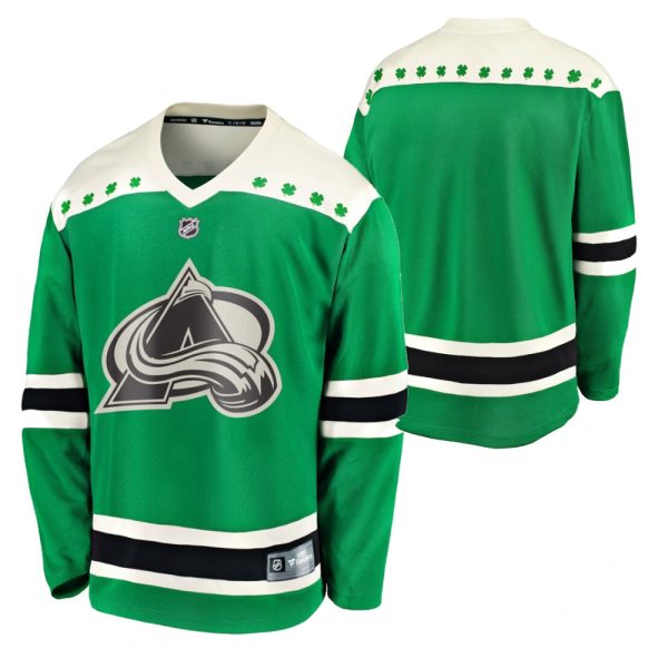 Herren Colorado Avalanche Eishockey Trikot 2021 St Patricks Day Grün Breakaway